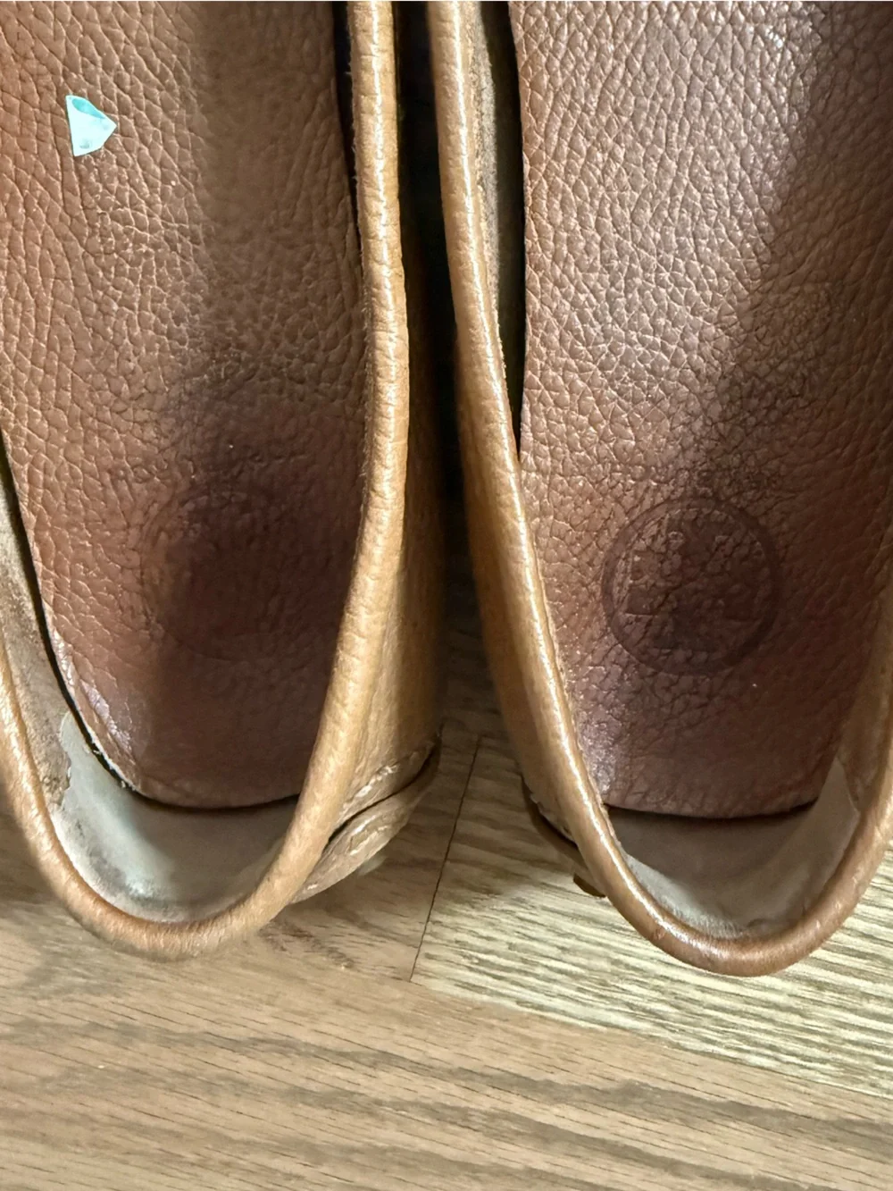 Tory Burch tan leather flats 10.5